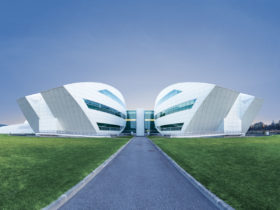 Centre de Recherche Pierre Fabre Oncopole Toulouse Architekturfotografie