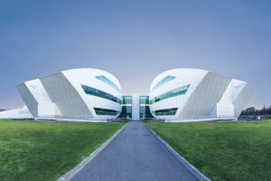 Centre de Recherche Pierre Fabre Oncopole Toulouse Architekturfotografie