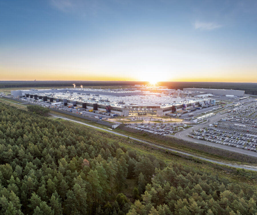 Tesla Grünheide Fabrik Luftaufnahme